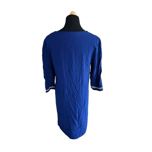 NEW Boden Arianne Viscose Embroidered Blue Dress WH806 Size US 4R - Picture 7 of 8